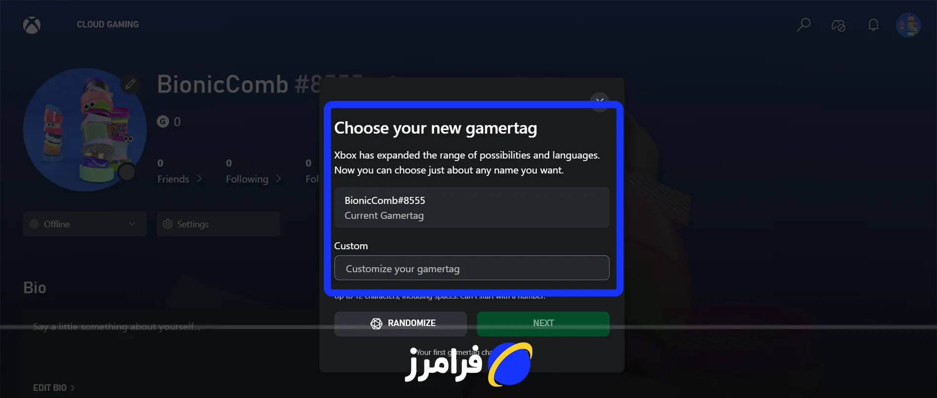 ساخت یا تغییر گیمرتگ اکانت XBOX